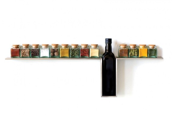 19 | Wall-mounted Line Spice Rack Source: www.architecturendesign.net