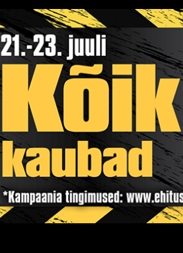 21.- 23. juulil Ehituse ABC kauplustes kõik kaubad 20% soodsamad 21.- 23. juulil Ehituse ABC kauplustes kõik kaubad 20% soodsamad