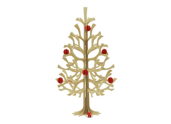 Sellise puu saab, kui jõulupuu lõige mitmekordselt (6 korda näiteks) puidust või tugevast papist välja lõigata ja omavahel kokku liimida või muul viisil kinnitada. Allikas: inhabitat.com