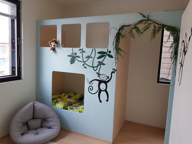 Lapsed armastavad ehitada onne, miks mitte see tuppa tuua.
Ühe vallatu ahvipoisi tuba, kus võid tunda end nagu džunglis.