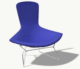 Bertoia High Back Chair and Ottoman
Designed By Harry Bertoia, 1952