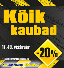 EhituseABC kauplustes KÕIK KAUBAD -20% 