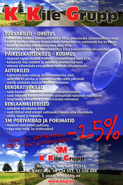 Kõik kileteenused -25% 