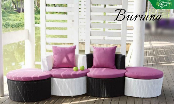 Vahvate BURIANA pöörlevate tugitoolidega, tumba ja diivanilauaga saab luua endale hubase ja värvika nurga, vt lk 37. Allikas: www.home4you.ee