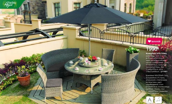 Vastupidav VOLTENA komplekt mõjub soliidselt ja kutsuvalt. Ideaalne lahendus, kui armastate einestada suurema seltskonnaga, vt lk 20. Allikas: www.home4you.ee