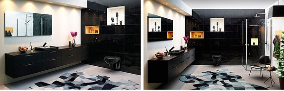 Gustavsberg Arctic sarja vannitoamööbel Black Oak toonis