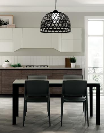 Flux Swing - New shaped elements for dynamic styling from Scavolini
