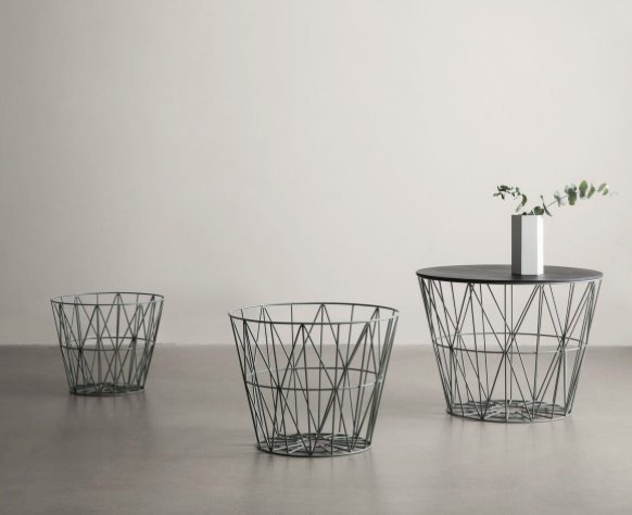 Wire Basket säilituskorvid/abilauad – tootja: ferm LIVING Alkuperä: elkemoobel.ee