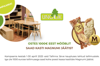 Kampaania! Unoliki mööbli ostuga kaasa kast Magnumi jäätist