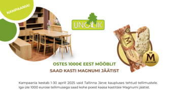 Kampaania! Unoliki mööbli ostuga kaasa kast Magnumi jäätist