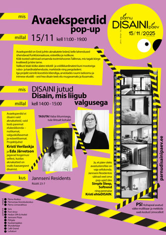 Avaeksperdid pop-up Pärnu DISAINI päeval