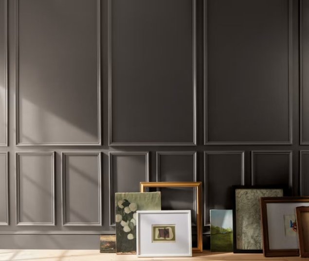 Benjamin Moore – Silhouette (AF-655). Luksuslik segu põletatud umbrast ja söehallist. Elegantne värv, mis põimib rikkalikke espressotoone rafineeritud söe nootidega, lisab stiili ja graatsiat 2026. aasta värvitrendide paletile, mis sisaldab lummavaid kahvatuid ja kenasid kesktoone. See on "uus must". Allikas: www.elledecor.com