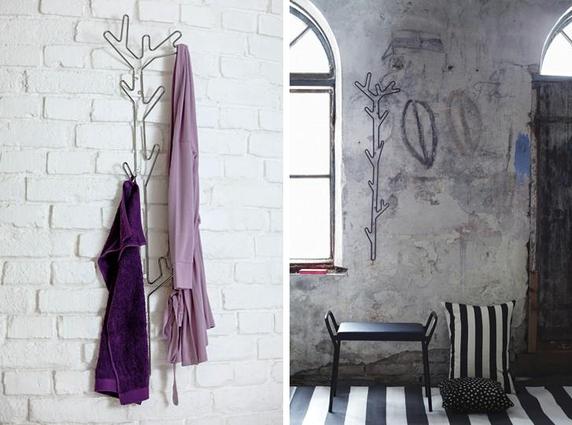 Haruline puu kujutisega nagi seinale, disainitud Louise Hederströmi poolt.