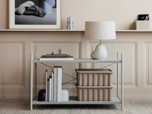 Paper Pulp säilituskarbid, Hebe lamp ja Punctual riiul. Tootja ferm LIVING Allikas: elkemoobel.ee