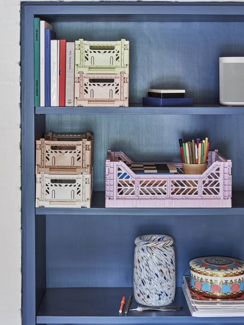 Kahes suuruses plastikust Colour Crate säilituskastid on samuti valikus väga erinevates värvides. Tootja: HAY Allikas: elkemoobel.ee