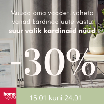 Home&you's on kampaania 15.01-24.01 Home&you's on kampaania 15.01-24.01