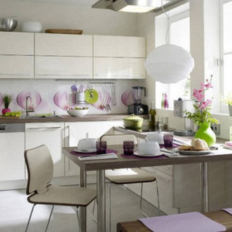   Rahulik ja naiselik värvigamma. Eritasandilised tööpinnad.    Allikas:  www.freshomedecor.com  