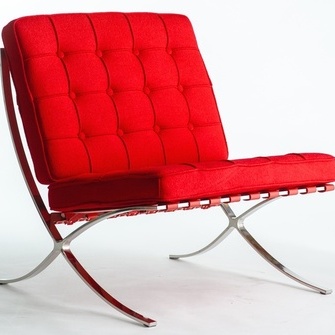   PlushDeco: Mies van der Rohe Barcelona tooli repro  