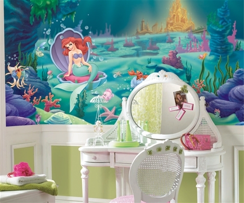 XL WALL MURAL Disney The Little Mermaid / MEGASUUR PILTTAPEET: Merineitsi Ariel Alkuperä: walldecor.ee