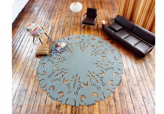 Naturaalne villvaip nagu lumehelbeke. Allikas: www.mohodesign.com