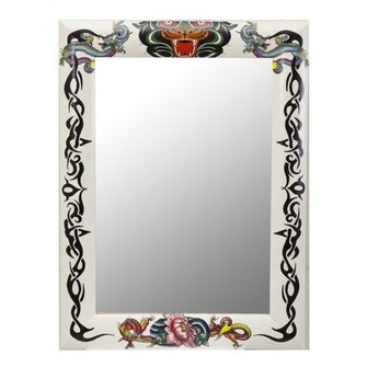 Iris Jurma dekoreeritud raamiga peegel